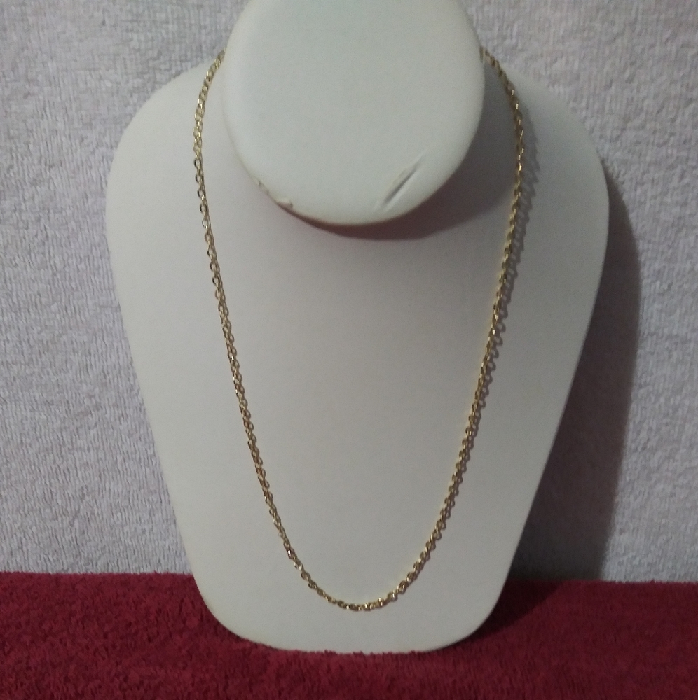 Brand new 14 karat gold overlay Rolo link necklace